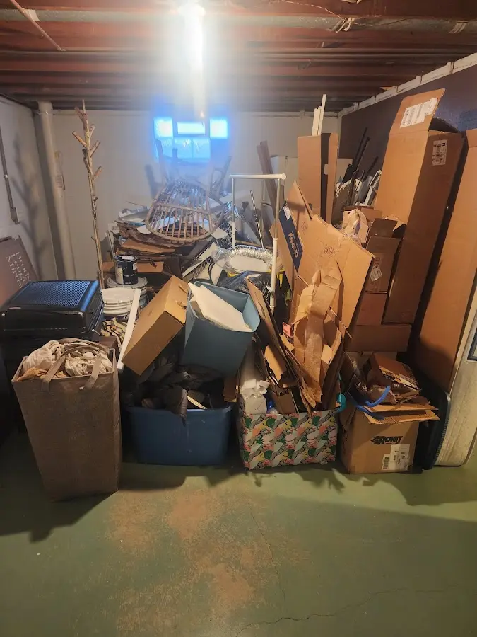 Roll-off dumpster container at job site for Cleanout Dumpster Rental in Norway